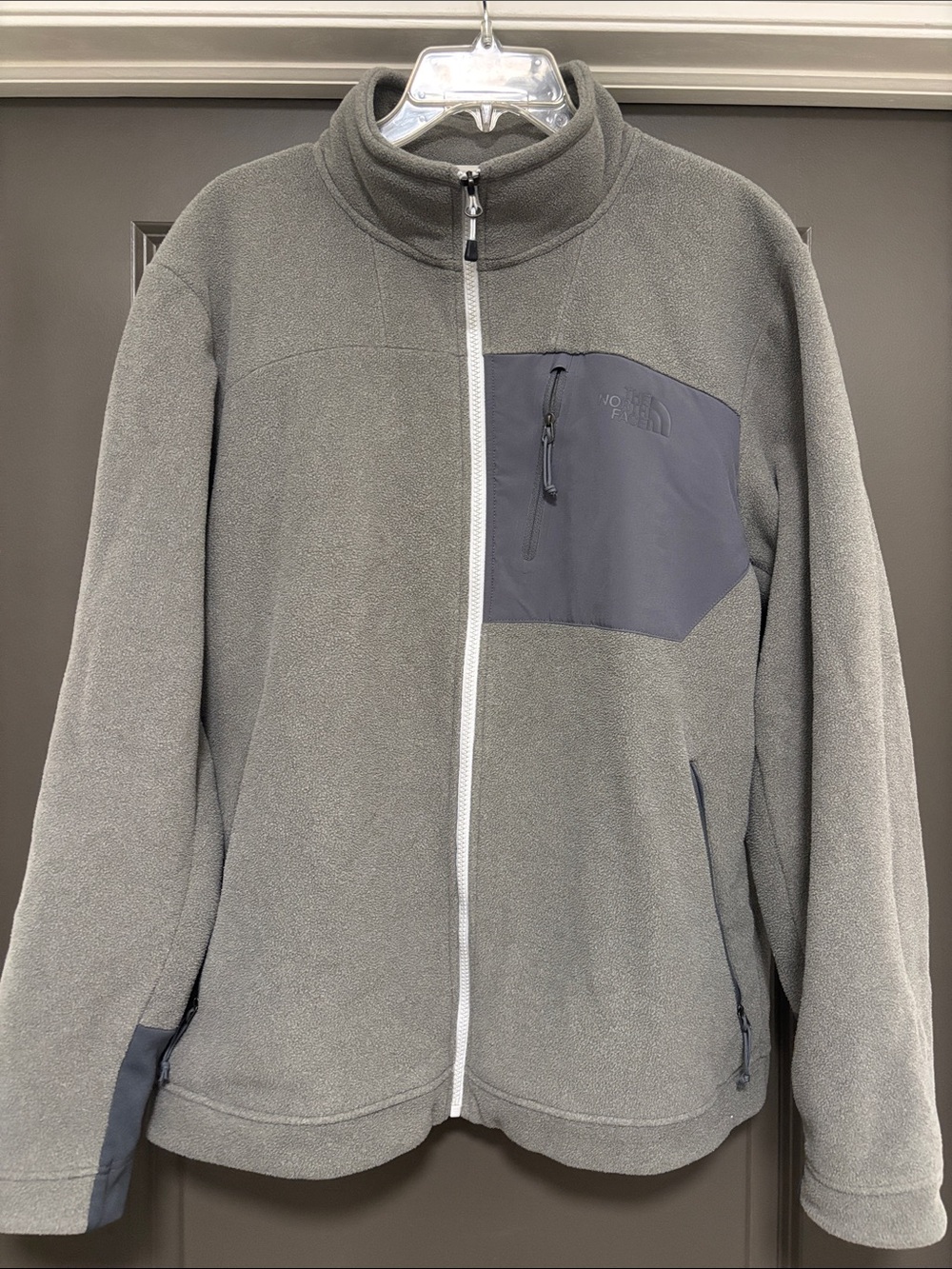 The North Face gray fleece lined Jacket L